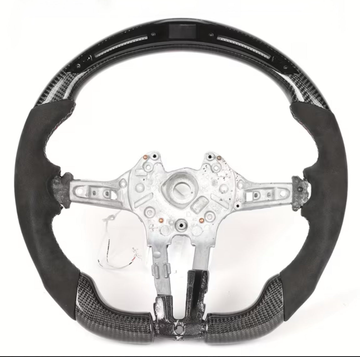 BMW F30 LED Carbon Fiber Steering Wheel W/Alcantara Grips
