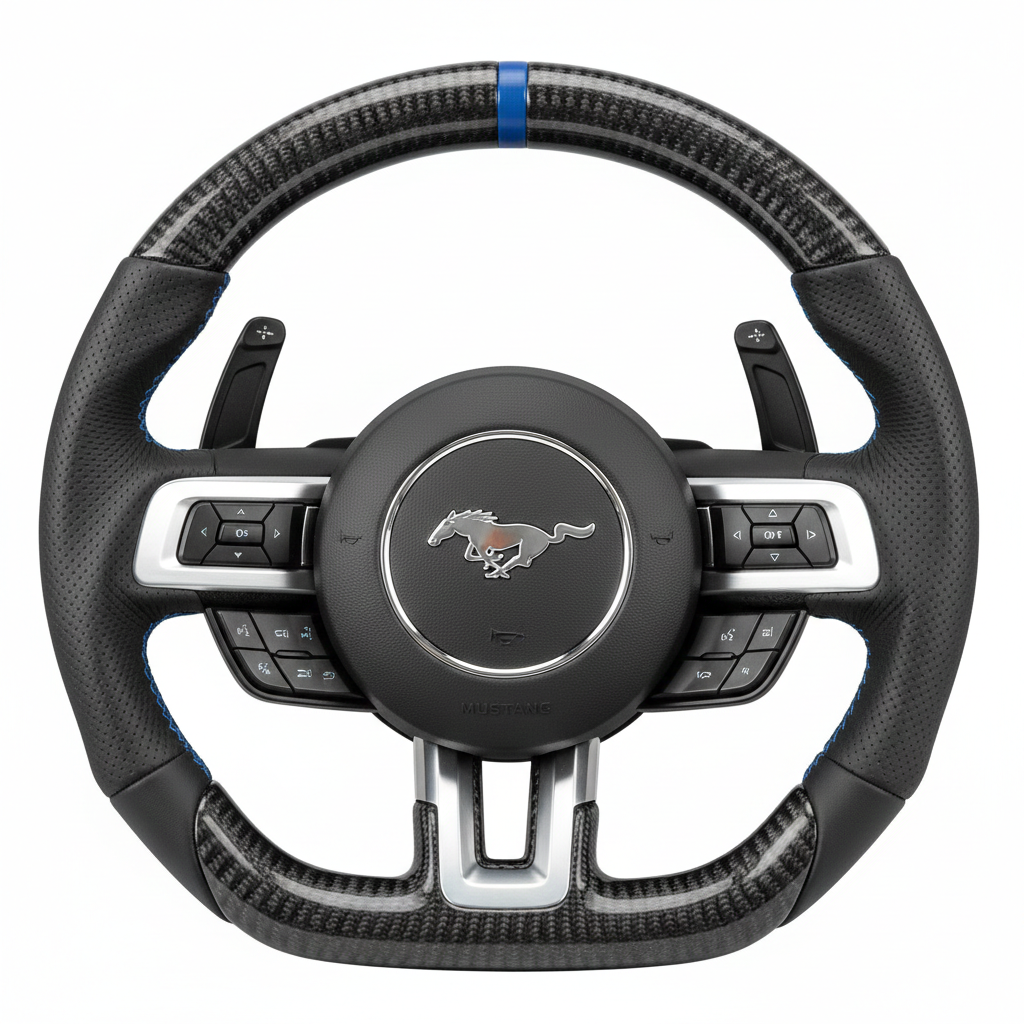 Custom Ford Mustang (2015-2023) Carbon Fiber Steering Wheel