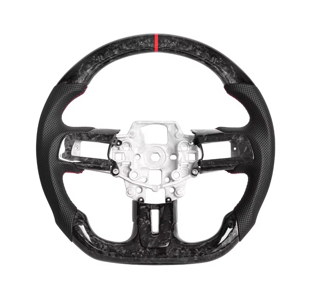 Ford Mustang (2018-2023) FORGED Carbon Fiber Steering Wheel W/Thumb Grips