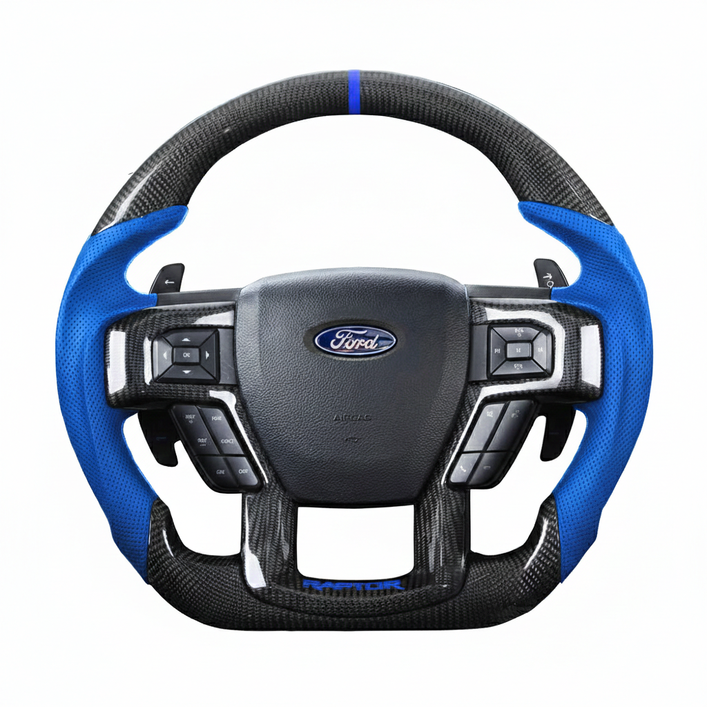 Custom Ford F-150/F-250/F-350 (2015-2020) Carbon Fiber Steering Wheel