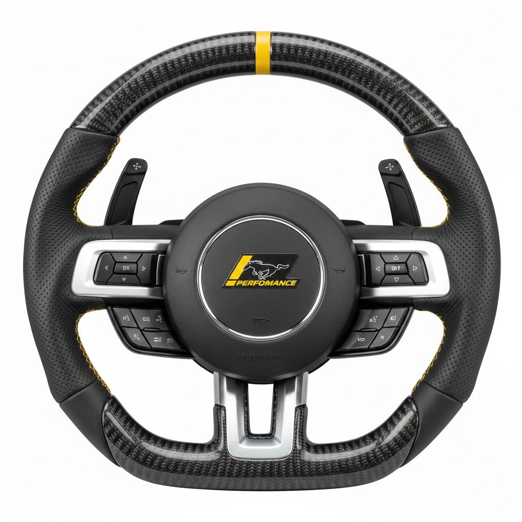 Custom Ford Mustang (2015-2023) Carbon Fiber Steering Wheel
