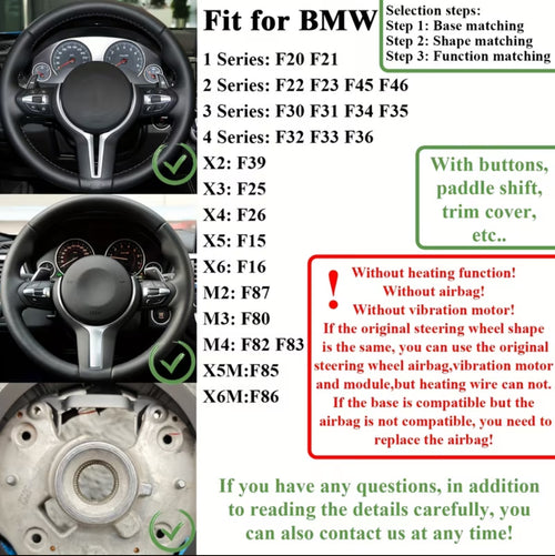 BMW F30 Nappa Leather Steering Wheel
