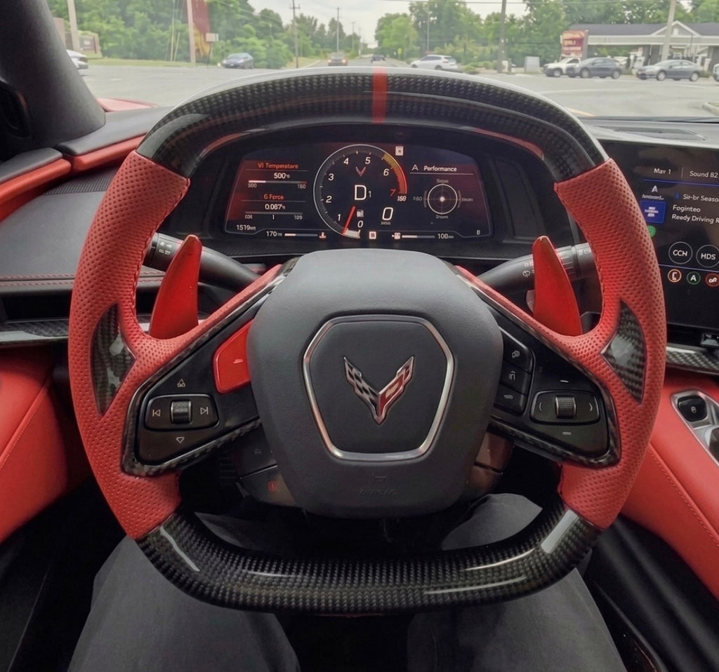 Corvette C8 (2020-2026) HEATED Carbon Fiber Steering Wheel