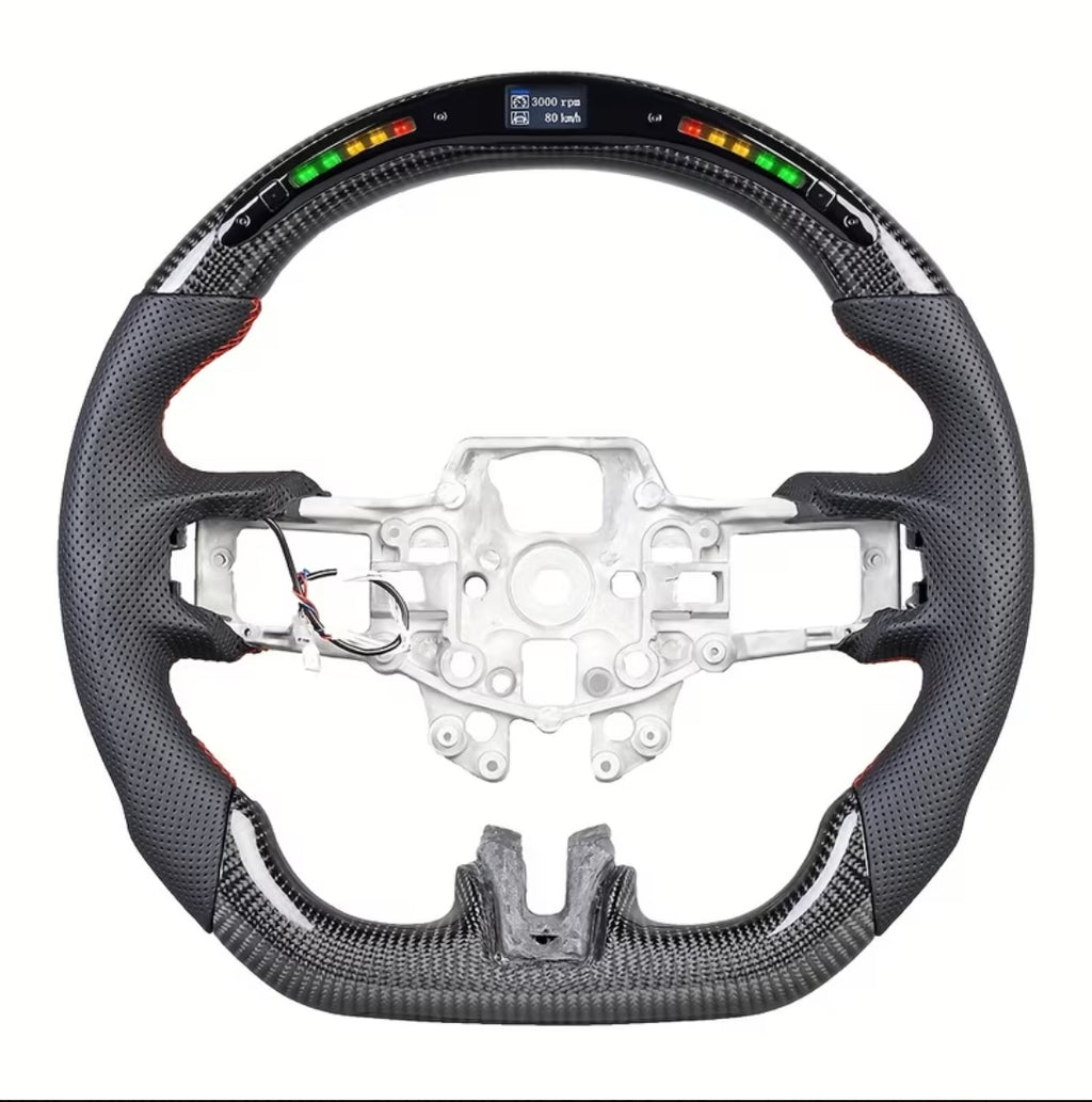 Ford Mustang (2015-2017) LED Carbon Fiber Steering Wheel