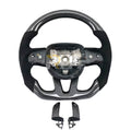 Dodge Charger/Challenger (2015-2023)/ Durango/Jeep Cherokee (2014-2023) Carbon Fiber Steering Wheel W/Alcantara Grips And Matching Paddle Shifters