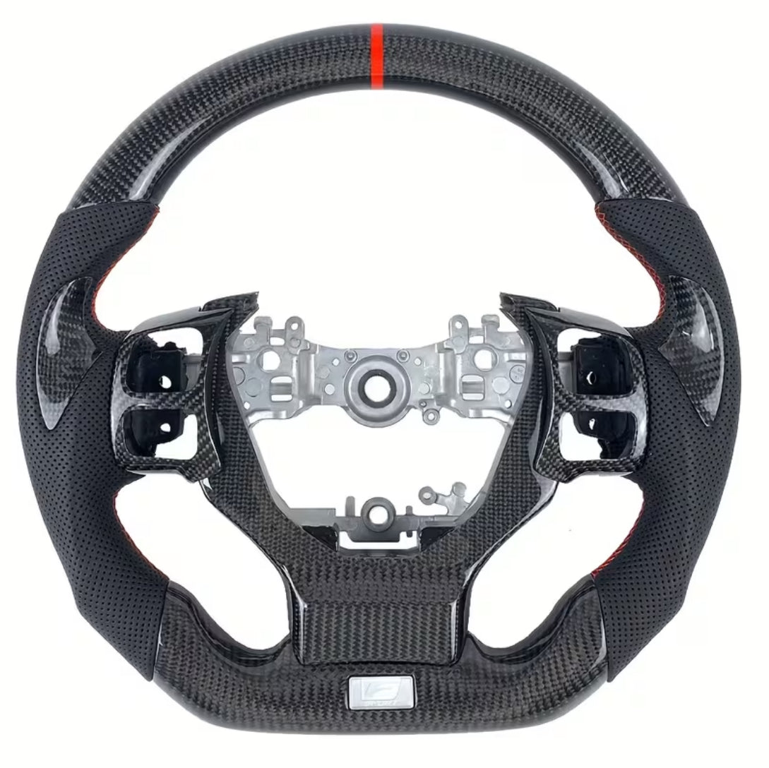 Lexus IS/RC/NX/GSF 250/300/350 (2014-2024) Carbon Fiber Steering Wheel W/Thumb Grips And Trim Piece