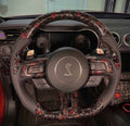 Ford Mustang (2018-2023) FORGED Carbon Fiber Steering Wheel W/Thumb Grips