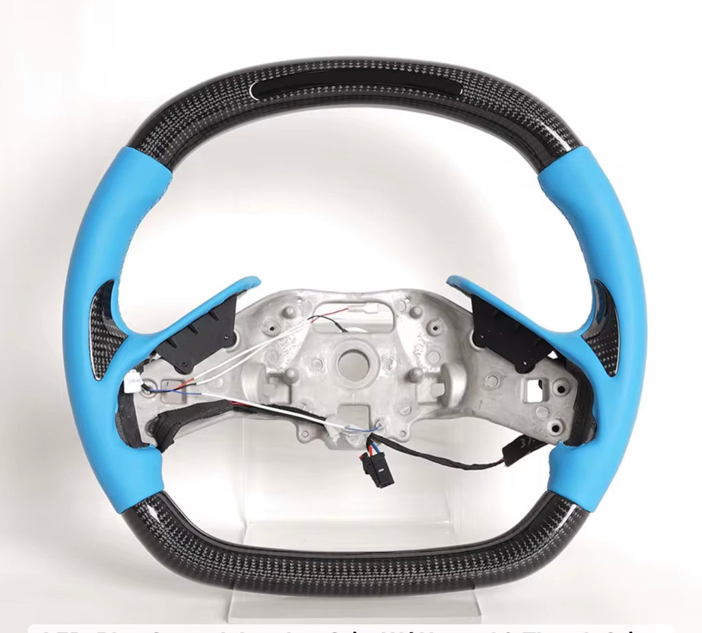 Corvette C8 (2020-2026) LED HEATED Carbon Fiber Steering Wheel