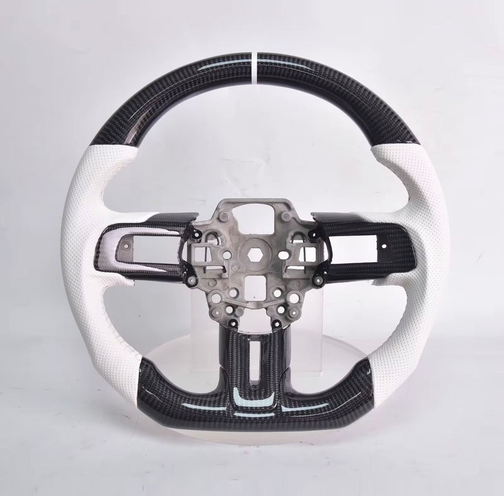Ford Mustang (2018-2023) Carbon Fiber Steering Wheel W/Trim Piece