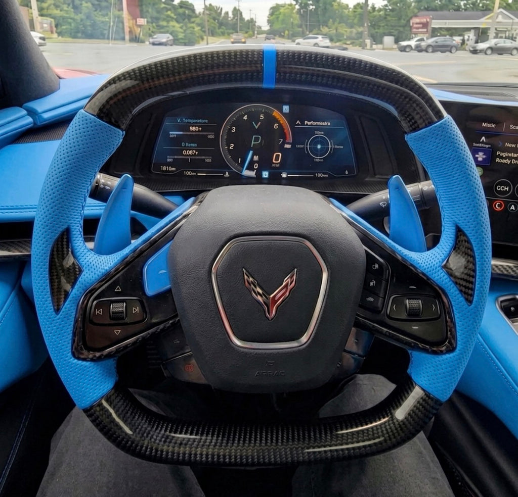 Corvette C8 (2020-2026) HEATED Carbon Fiber Steering Wheel