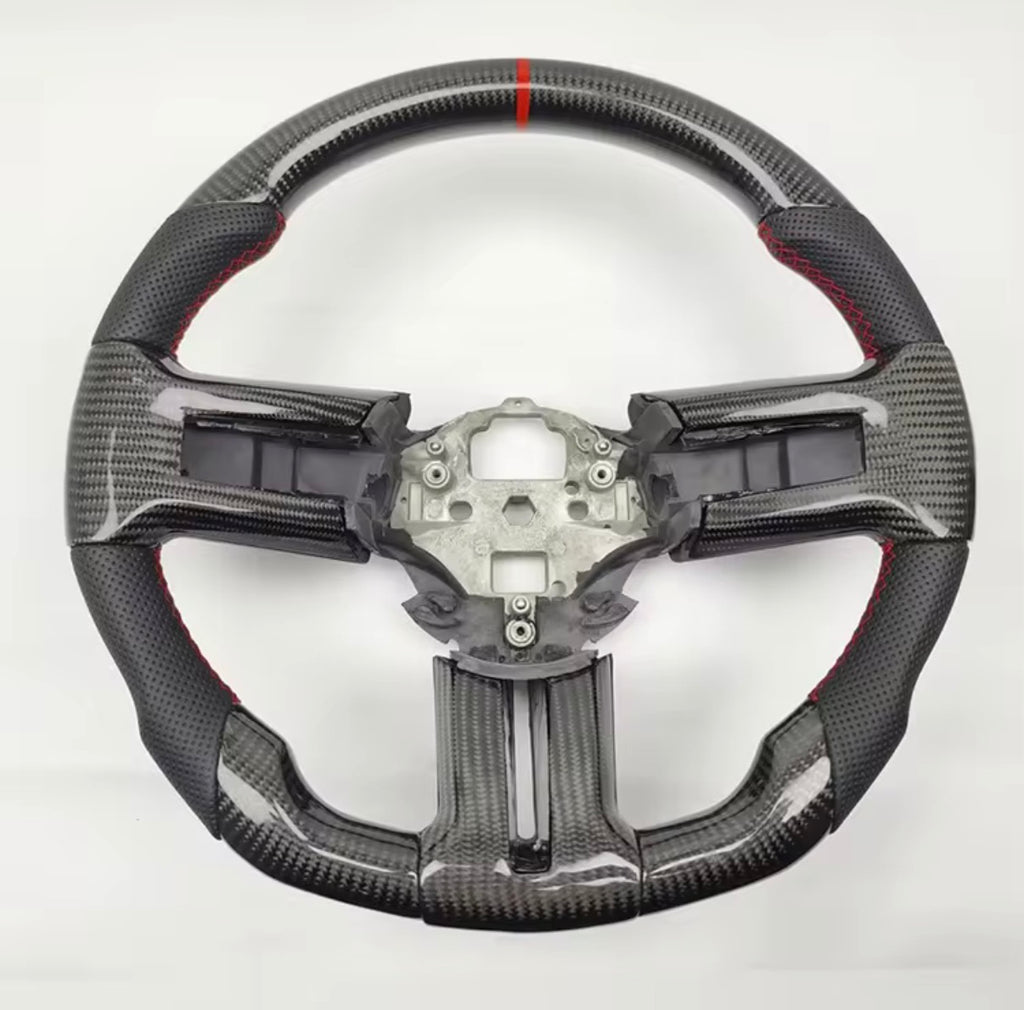 Ford Mustang (2010-2014) Carbon Fiber Steering Wheel W/Trim Piece