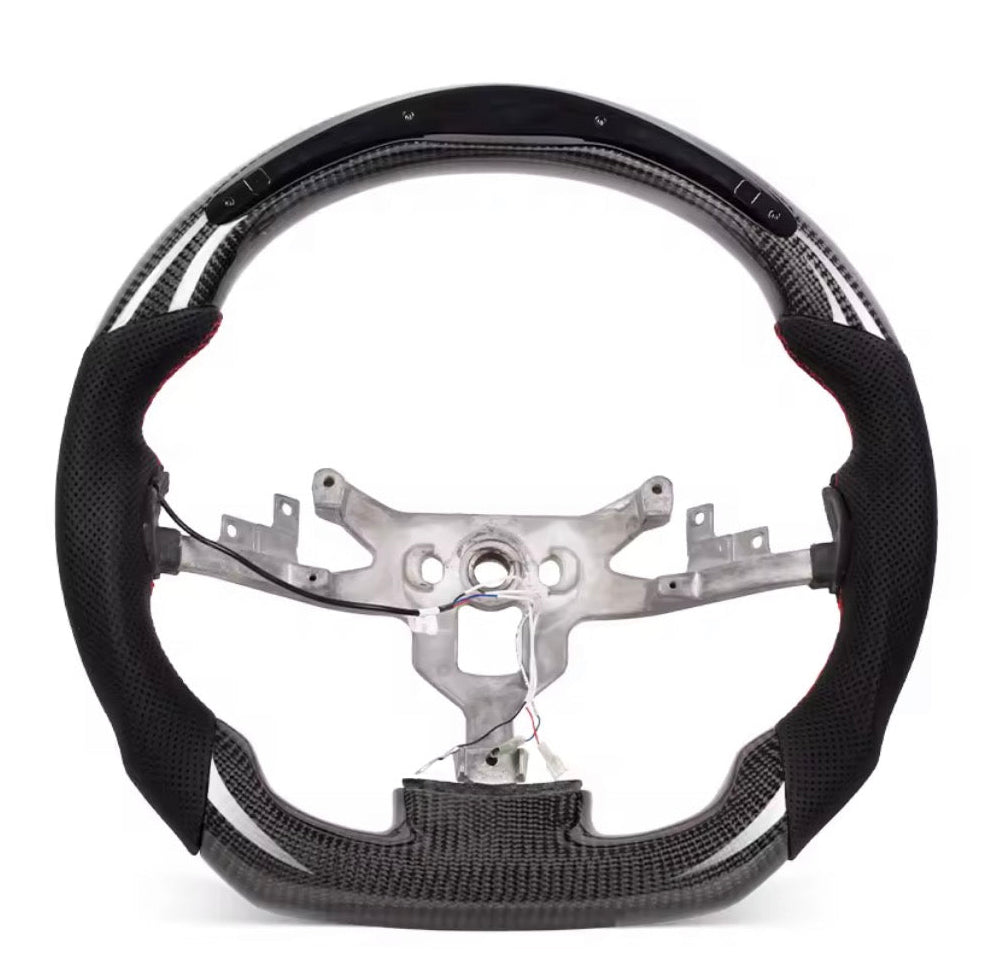 Corvette C6 (2005-2013) LED Carbon Fiber Steering Wheel W/Alcantara Grips