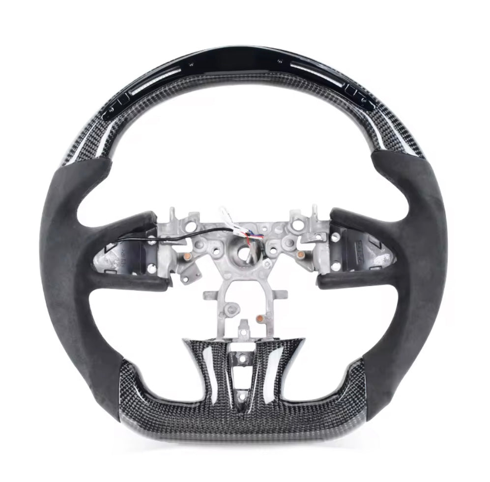 INFINITI Q50 (2014-2017) LED Carbon Fiber Steering Wheel W/Alcantara Grips