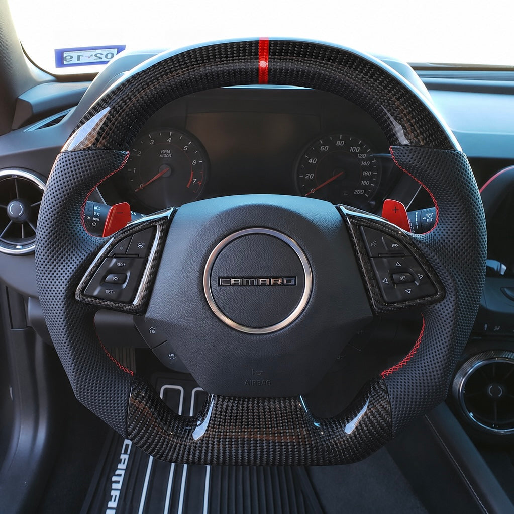 Chevy Camaro (2016-2024) Carbon Fiber Steering Wheel