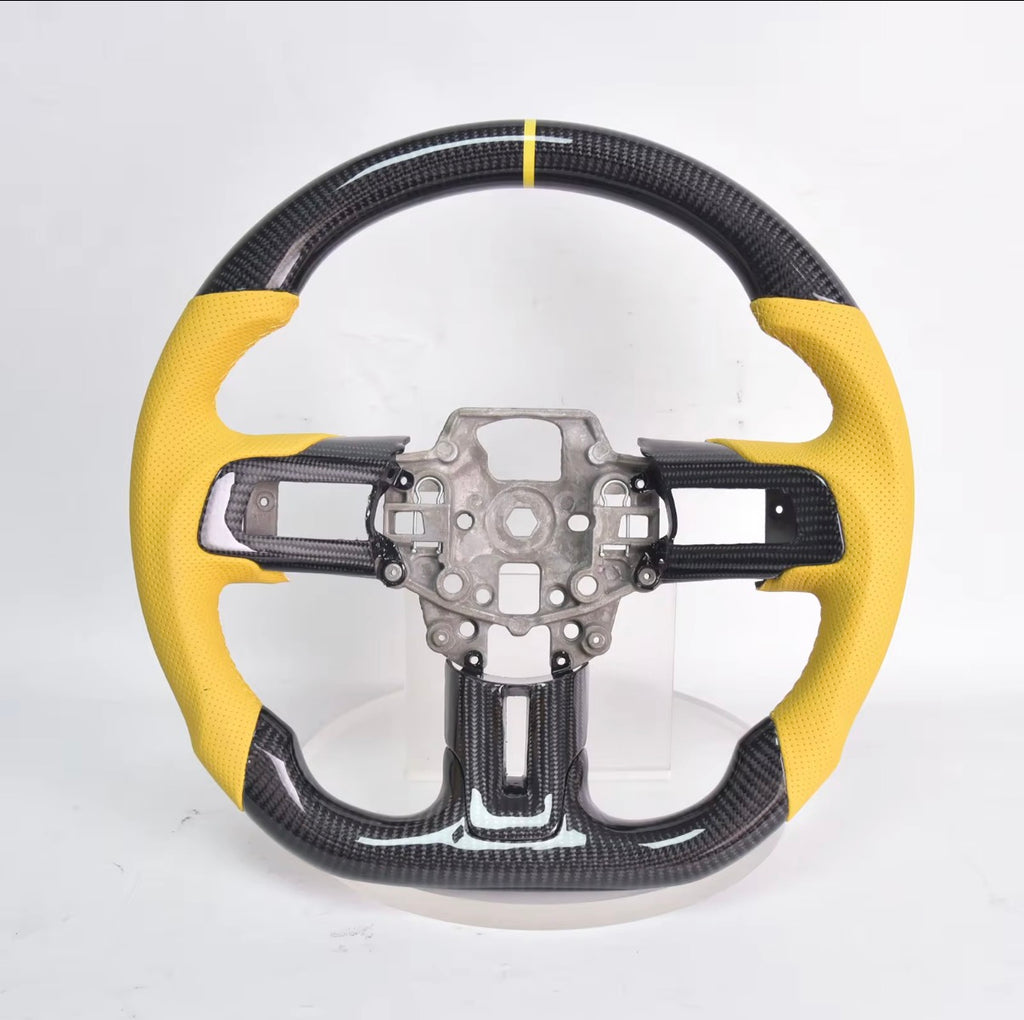 Ford Mustang (2018-2023) Carbon Fiber Steering Wheel W/Trim Piece