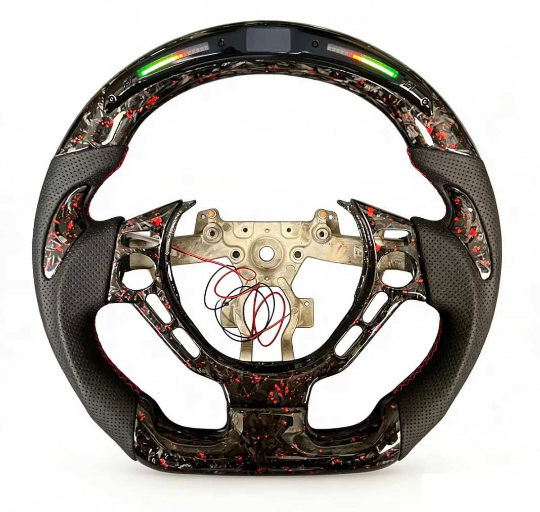 Nissan GTR (2007-2016) FORGED LED Carbon Fiber Steering Wheel W/Trim Piece