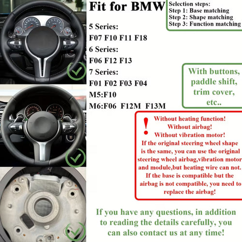 BMW F10 Nappa Leather Steering Wheel