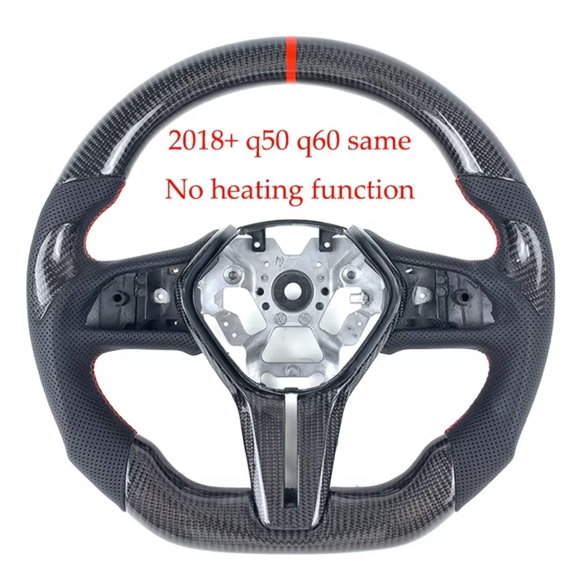 INFINITI Q50/Q60 (2018-2024) Carbon Fiber Steering Wheel W/Thumb Grips And Trim Piece
