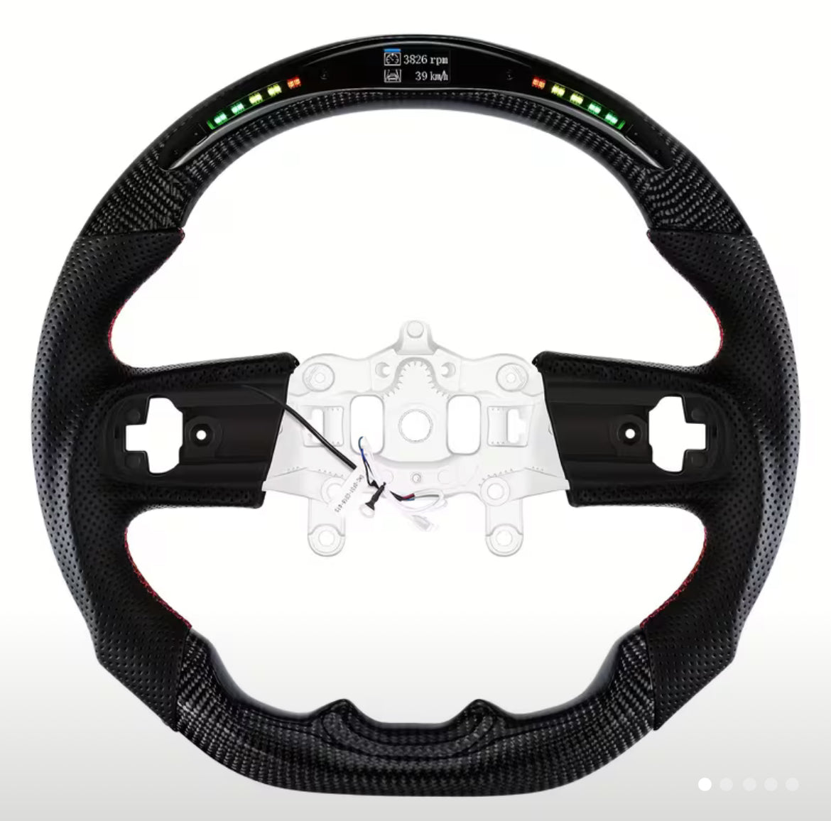 Jeep Wrangler/Gladiator (2018-2025) LED Carbon Fiber Steering Wheel