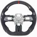 Ford Mustang (2015-2017) Carbon Fiber Steering Wheel W/Thumb Grips And Trim Pieces