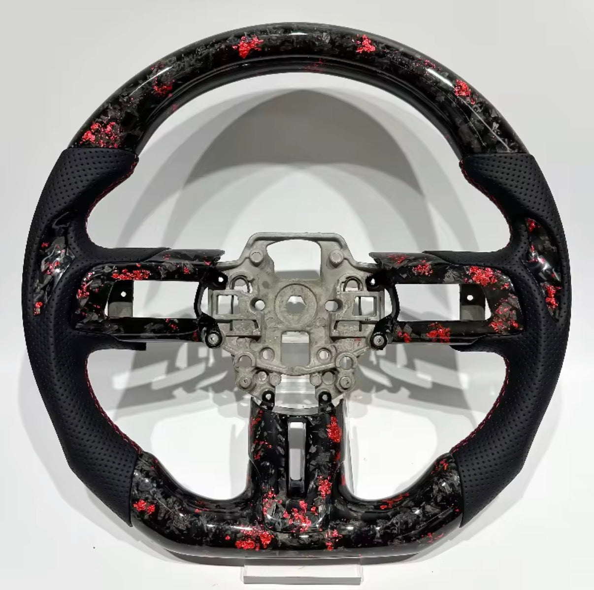 Ford Mustang (2018-2023) FORGED Carbon Fiber Steering Wheel W/Thumb Grips