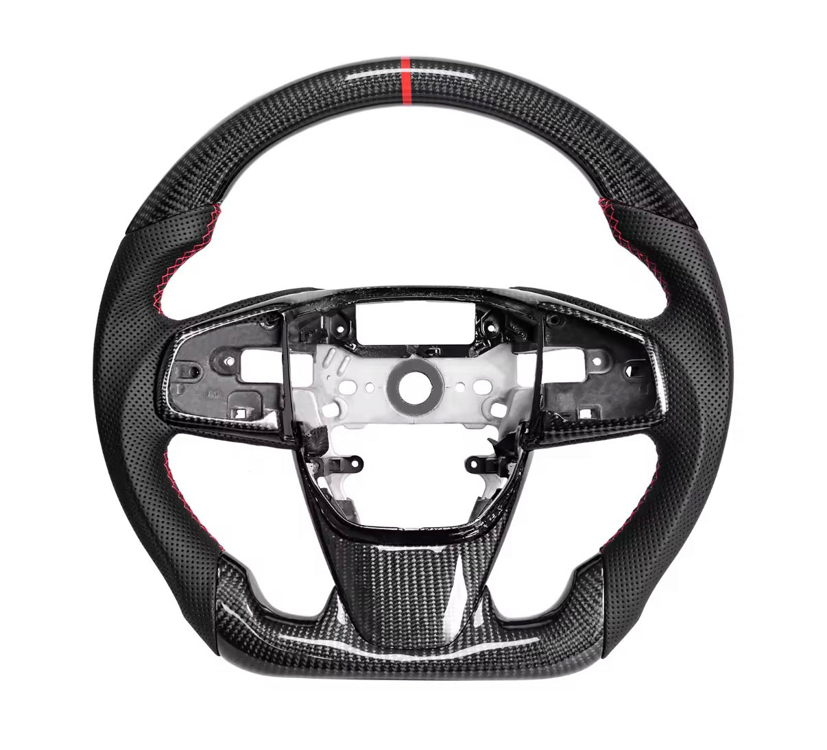 Honda Civic (2016-2021) Carbon Fiber Steering Wheel W/Trim Piece
