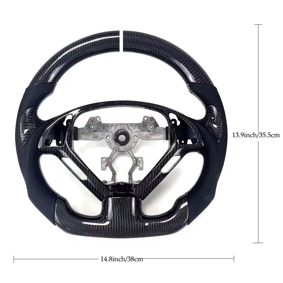 INFINITI G35/G37/Q40 (2007-2015) Carbon Fiber Steering Wheel W/Thumb Grips and Trim Piece