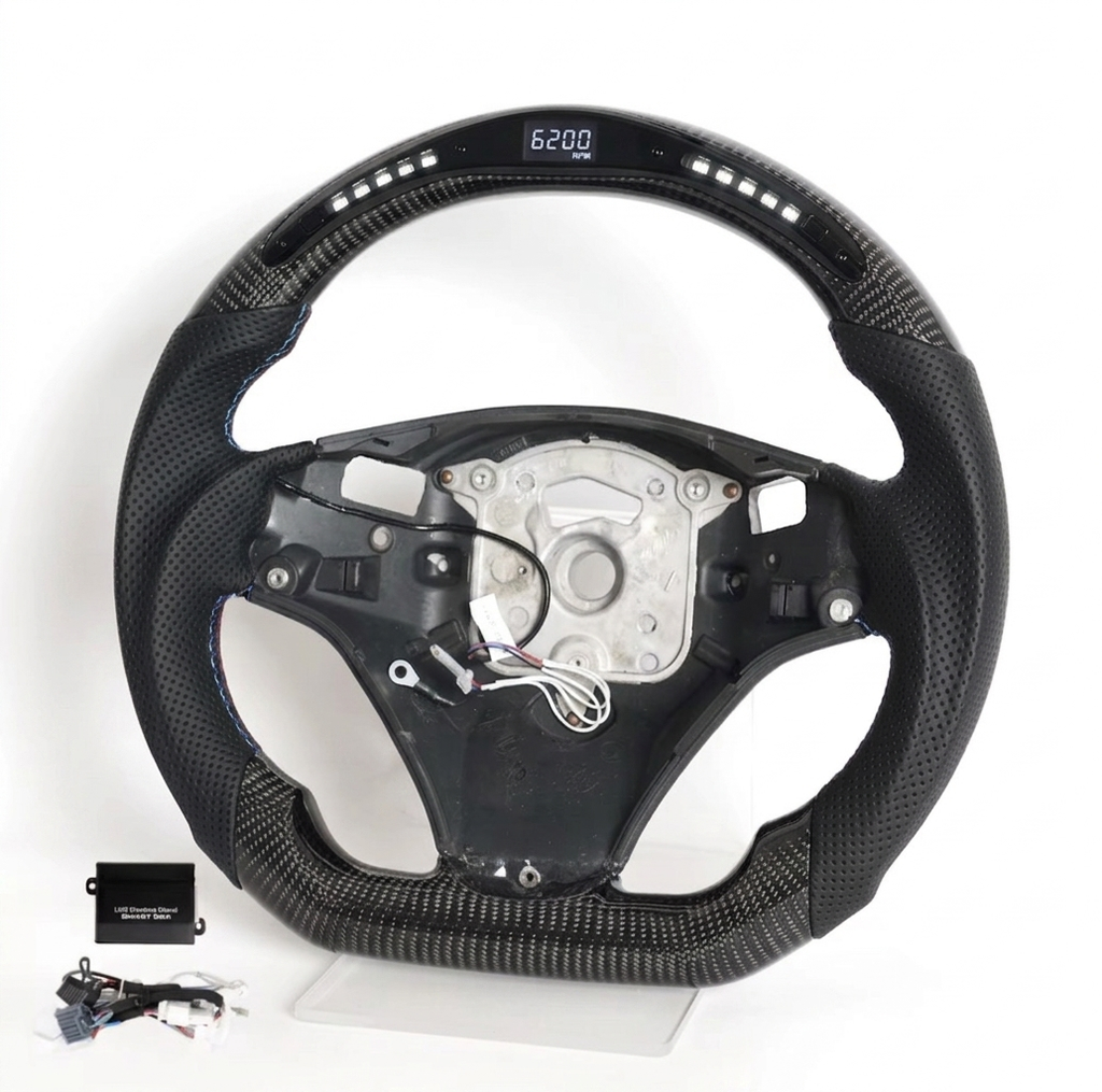 BMW E9X LED Carbon Fiber Steering Wheel
