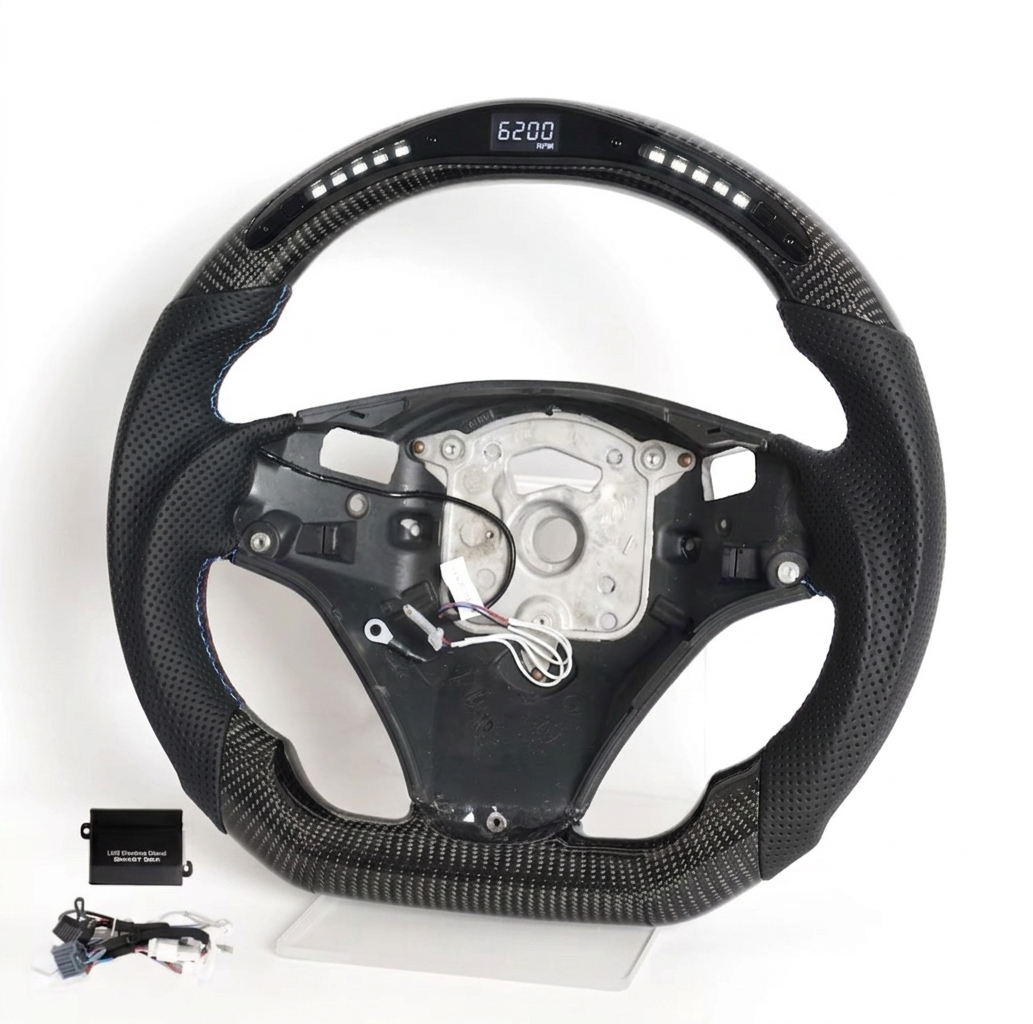 BMW E9X LED Carbon Fiber Steering Wheel