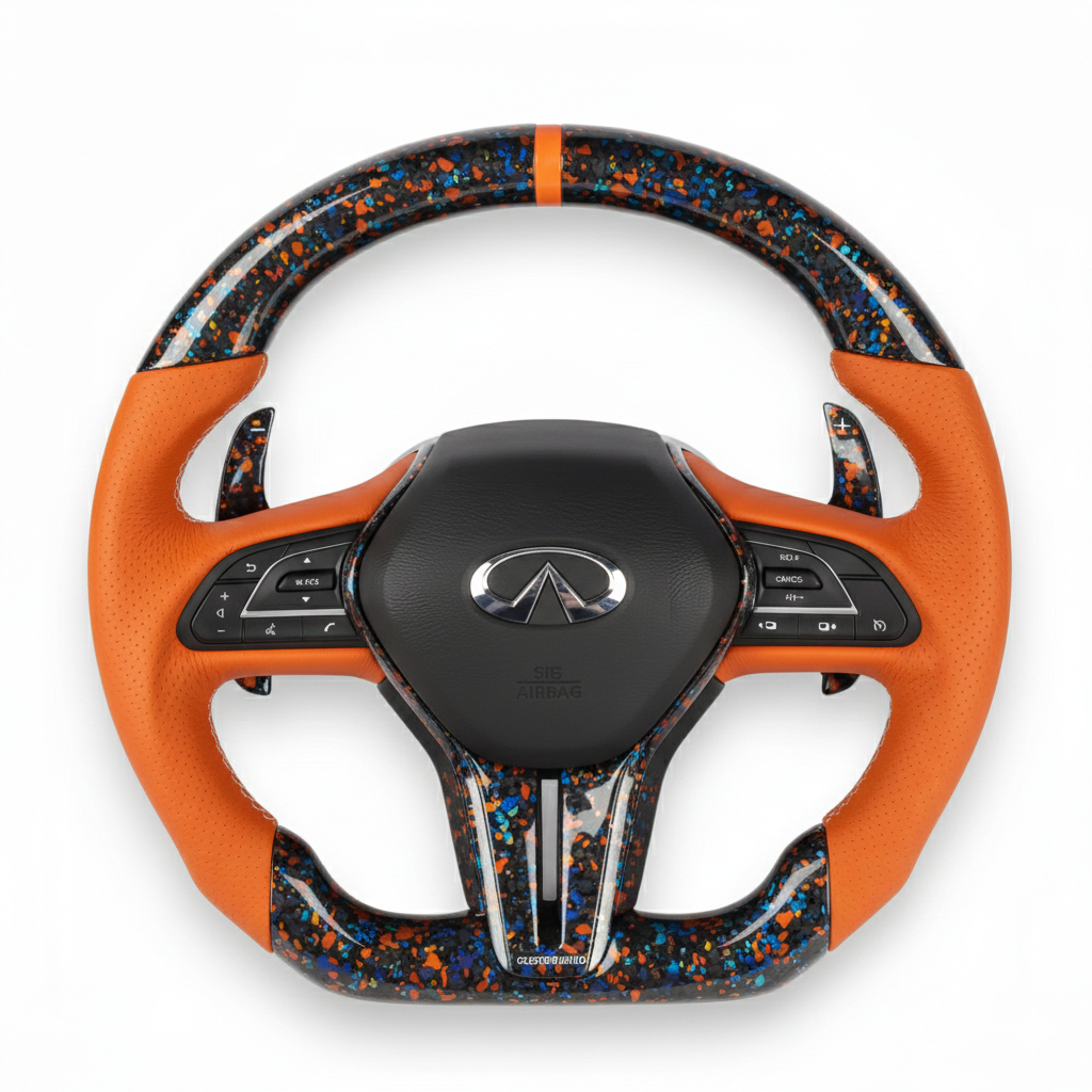 Custom INFINITI Q50/Q60 (2014-2024) Carbon Fiber Steering Wheel