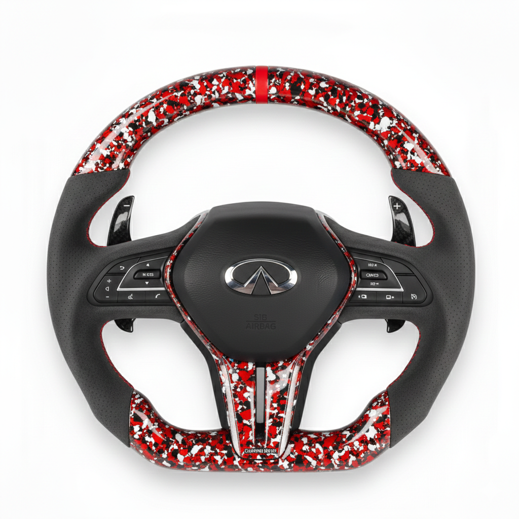 Custom INFINITI Q50/Q60 (2014-2024) Carbon Fiber Steering Wheel