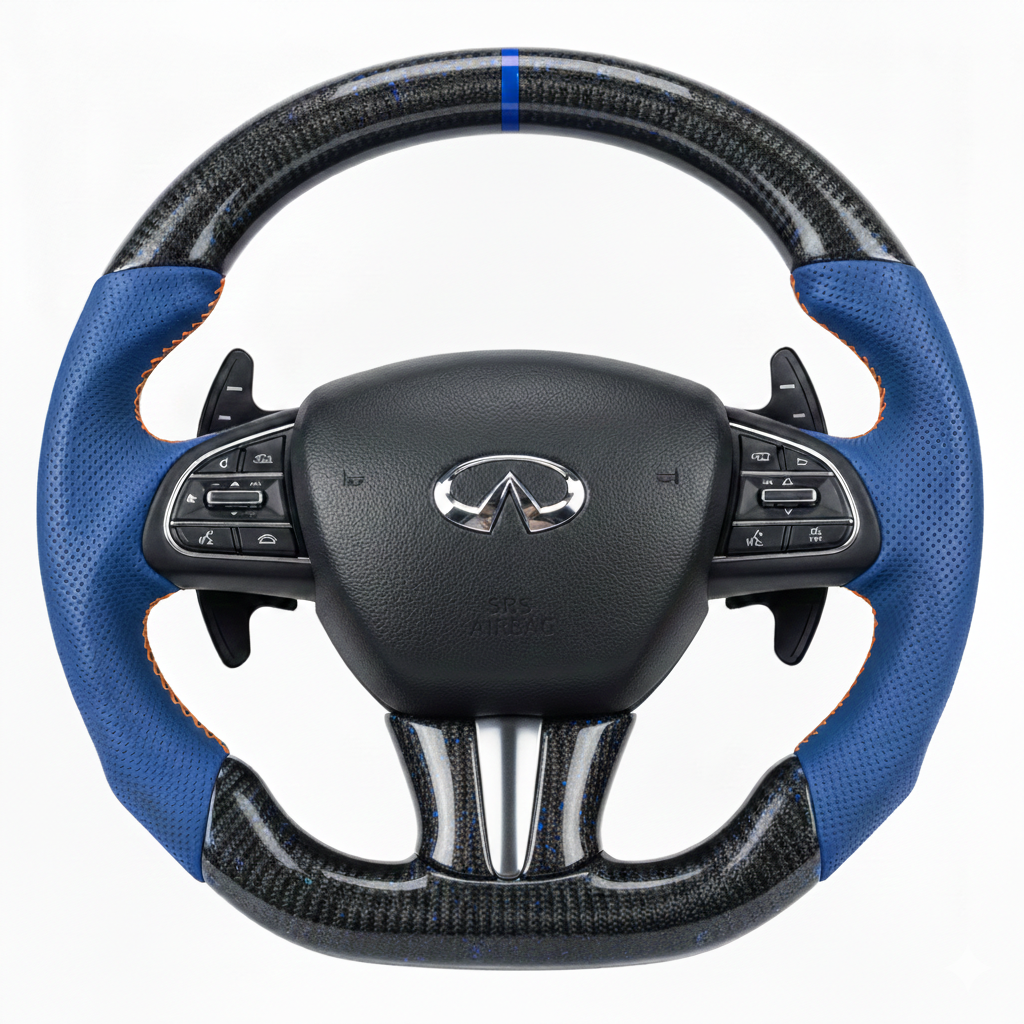 Custom INFINITI Q50/Q60 (2014-2024) Carbon Fiber Steering Wheel