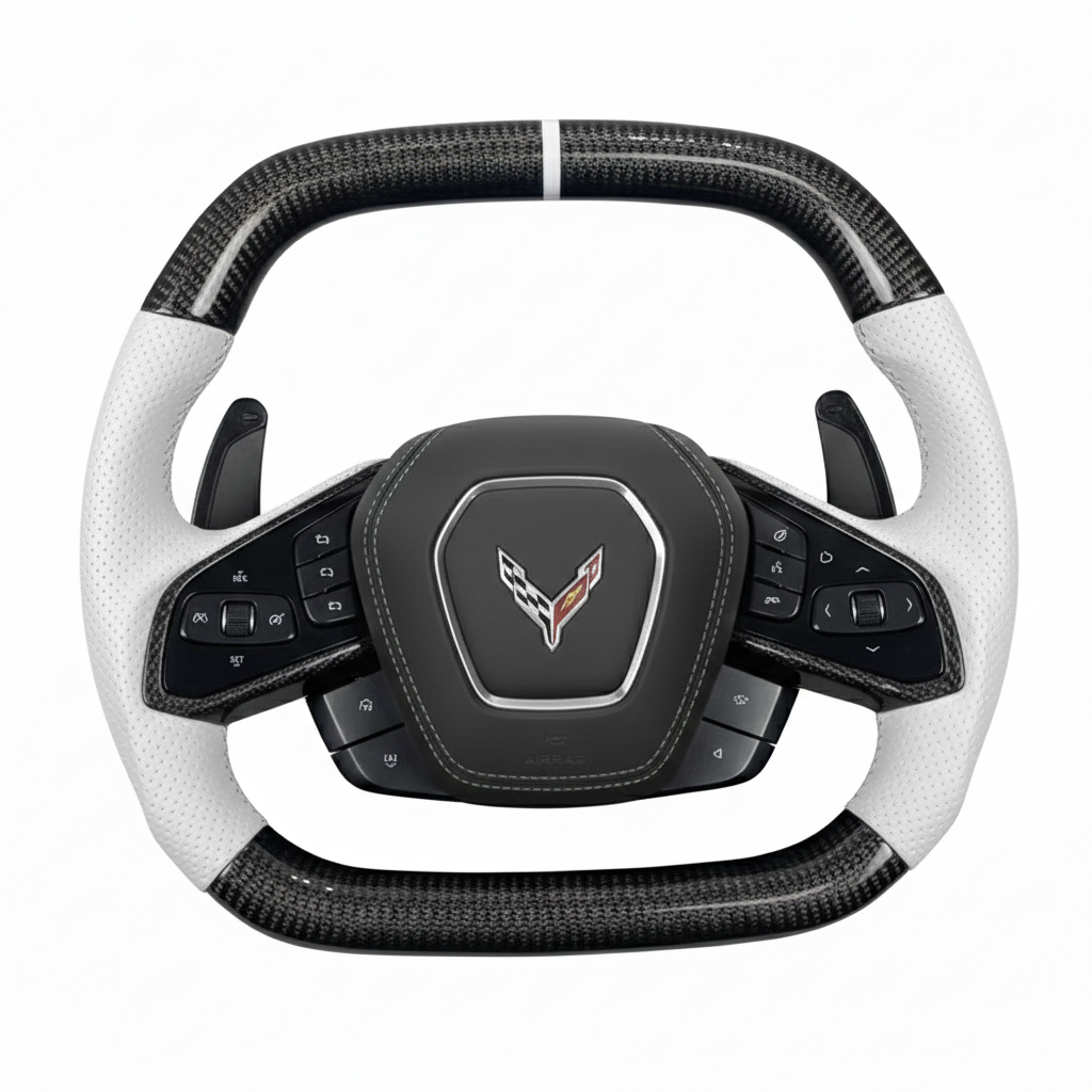 Custom Corvette C8 (2020-2026) Carbon Fiber Steering Wheel