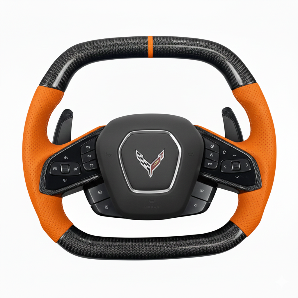 Custom Corvette C8 (2020-2026) Carbon Fiber Steering Wheel