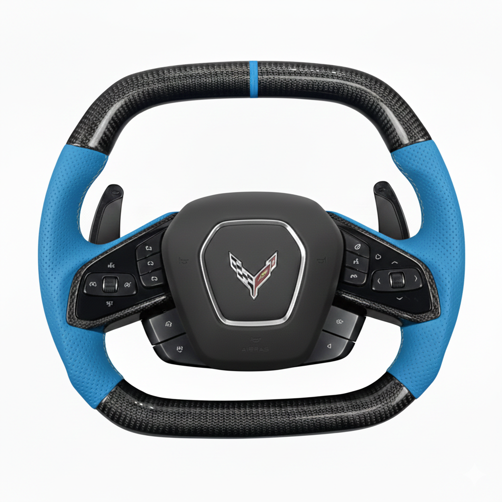 Custom Corvette C8 (2020-2026) Carbon Fiber Steering Wheel