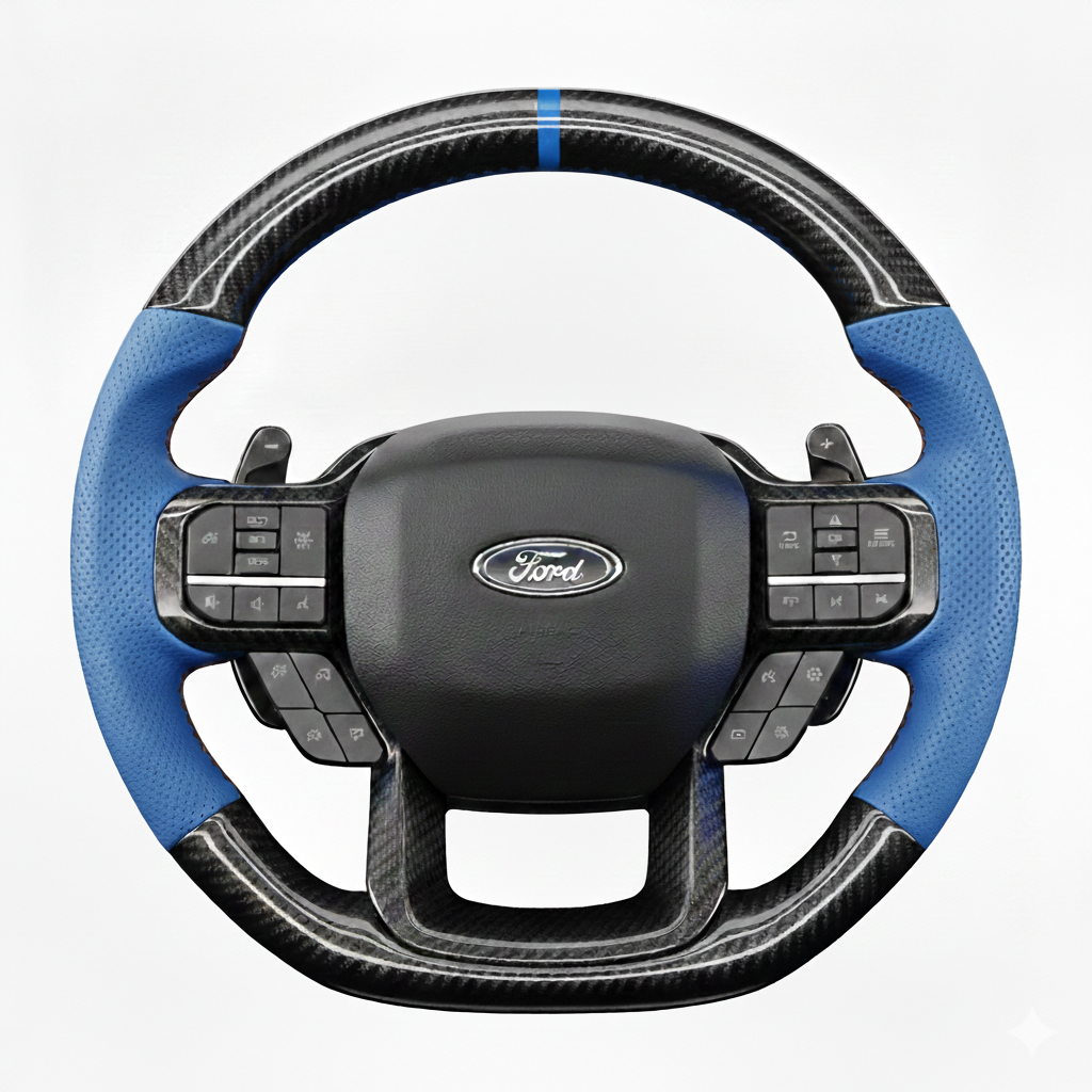 Custom Ford F-150/F-250/F-350 (2021-2026) Carbon Fiber Steering Wheel