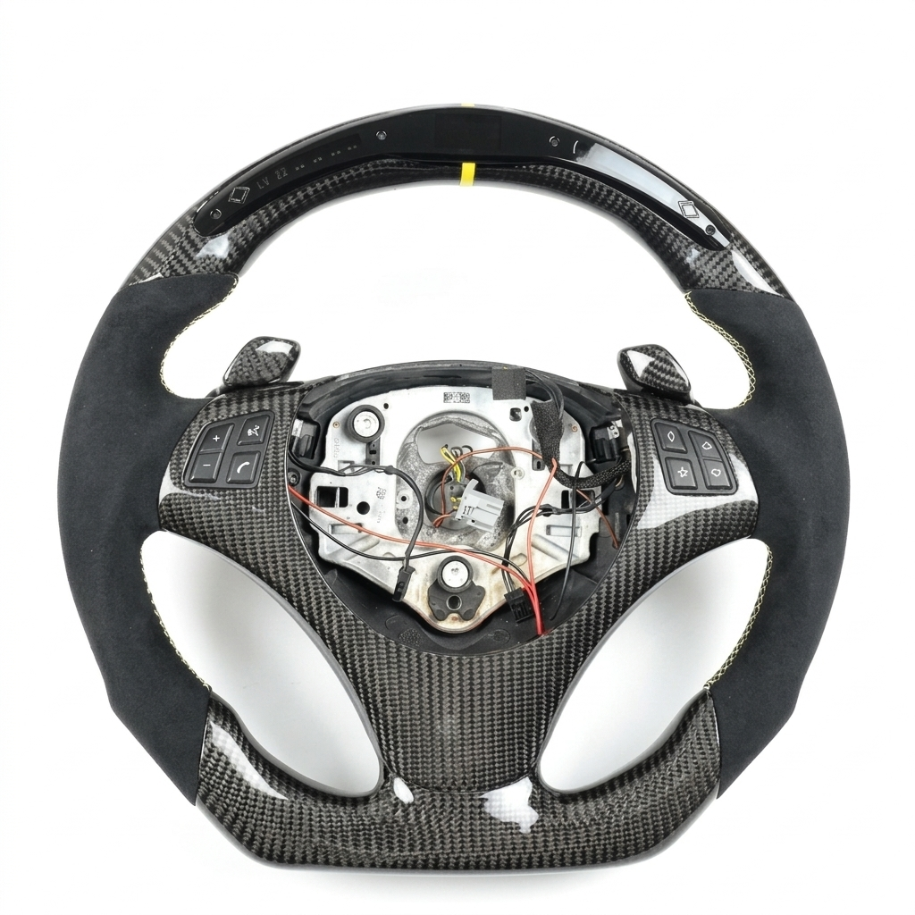 Custom BMW E9X Series Carbon Fiber Steering Wheel