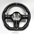 BMW F30 Carbon Fiber Steering Wheel W/Trim Piece Paddle Shifters And Buttons
